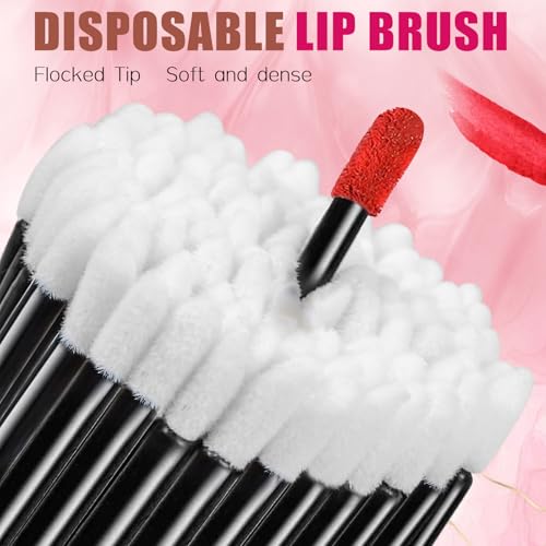 AUHOKY 250Pcs Disposable Eyebrow Brush Set,100 Angled/Round Eyebrow Brushes, 100 Lip Brushes, 50 Double-end Eyeshadow Brushes, Cosmetic brushes Makeup Applicators Accessories Kit for Women Face Beauty