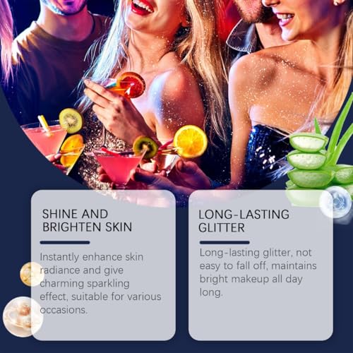 Body Glitter Spray, Perfect Glitter Spray for Body and Hair&Clothes Music Festival Stage Makeup and Festival Rave (2.11 Fl Oz)