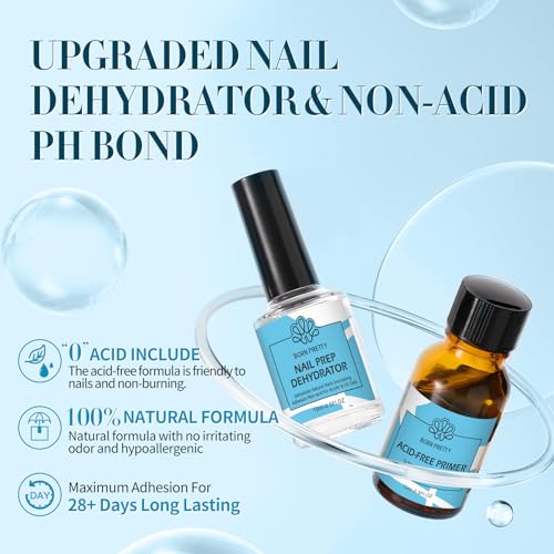 BORN PRETTY Poly Nail Extension Gel Kit with Nail Prep Dehydrate and Bond Primer Set
