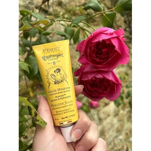 F?ret Parfumeur Le Hyalomiel Gel Moisturizer ? Rose Poudr? ? Hydrating Skincare with Organic Honey ? Soothing Gel for Dry, Cracked Hands, Feet & Skin ? Made in France ? 50ml / 1.7oz