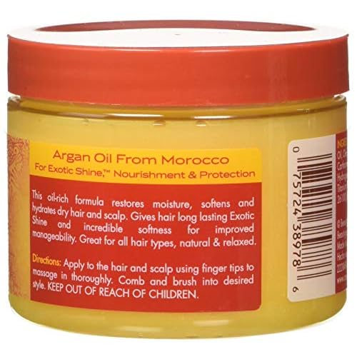 Creme of Nature Argan Oil from Morocco Day & Night Hair & Scalp Conditioner Hair Dress, Softens, Hydrates, Adds Shine & Improves Manageability, 4 oz