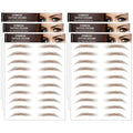6 Sheets 54 Pairs 4D Hair-Like Waterproof Eyebrow Tattoos Stickers Eyebrow Transfers Sticker Temporary Brow Tattoo Grooming Shaping Eyebrow Sticker for Women Girls Makeup (Brown)