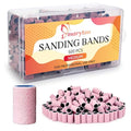 Maryton 500 Pcs Sanding Bands for Nail Drill, Medium Grit Nail Sanding Band Bulk for Professional Salons Manicure and Pedicure