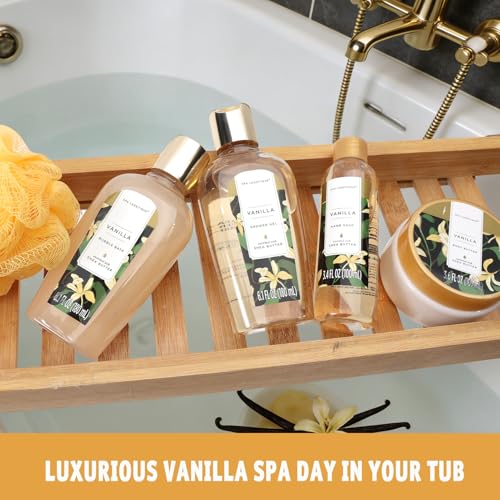 spa luxetique Bath Sets for Women Gift - 10PCS Vanilla Spa Kit, Spa Gift Baskets for Her Birthday, Mother's Day Gifts for Women, Mother, Wife, Girlfriends