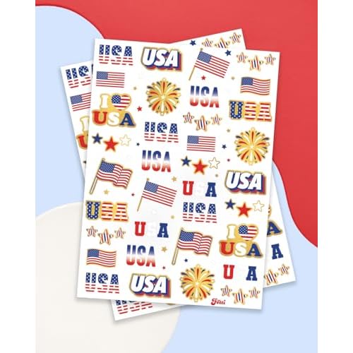 xo, Fetti Fourth of July Decorations Tattoos - 70 styles | Red White and Blue Party Supplies, 4th of July, USA Flag, Memorial Day