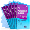 High-Performance Oil Absorbing Sheets for Face - 6 pack (300 sheets) - Makeup Friendly Blotting Papers for Oily Skin - Oil Blotting Sheets for Face