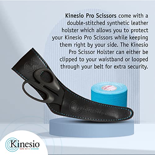 Kinesio Pro Scissors with Holster, Right Handed Bandage Scissors, for Use with Kinesio Therapeutic Elastic Tape