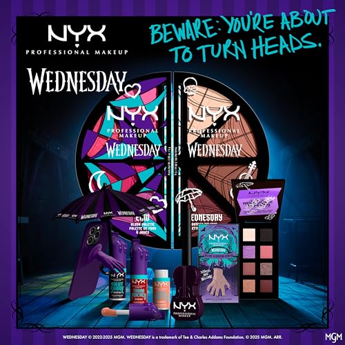 NYX PROFESSIONAL MAKEUP Wednesday Phone Umbrella, Decorative Miniature Attachment, Blocks Sunlight, Rain & Glare for Phone or Tablet