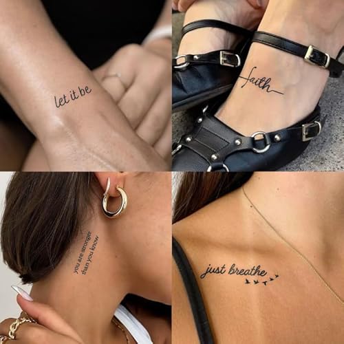 Semi Permanent Tattoos, 2 Sheets Temporary Tattoo, Lasts 7-15 Days, Develops Fully in 48H, Realistic, Waterproof and Non-Reflective