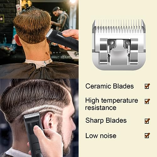 3-1/2# Professional Detachable Replacement Ceramic Blades. Compatible with Oster Classic 76/Power Pro/Power-Teq/Star-Teq Clipper. Compatible with Ainds Clippers. Size: 3/8" Cut Length.