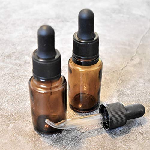 Essential Oil Dropper Tops for 15ml Bottles ? 6?Pack Bent Glass & Rubber Bulbs ? Fits Standard Boston Round (18/415) ? Leak?Proof, Reusable, Perfect for Thicker Oils & DIY Use