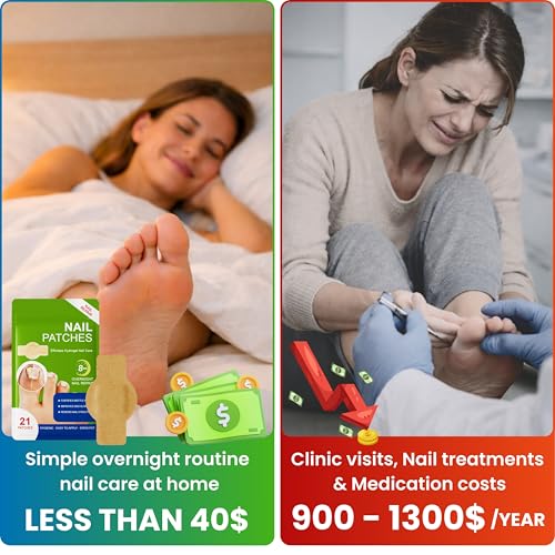 Premium Fungal Nail Patches Toenail Care Extra Fungus Strength 42 Pcs Nighttime Repair Damaged Treatment Discolored Nails 8 Hour Safe Sensitive Skin Easy Apply Women Men gift (42 Count)