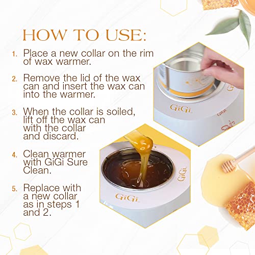 GiGi Clean Collars for 14-Ounce Wax Warmers, 50 Pieces