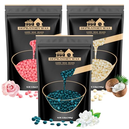 Lifestance Brazilian Bikini Wax Beads - 300g Hard Wax for Hair Removal on Face, Body, Legs - Pearl Beads for Wax Warmers