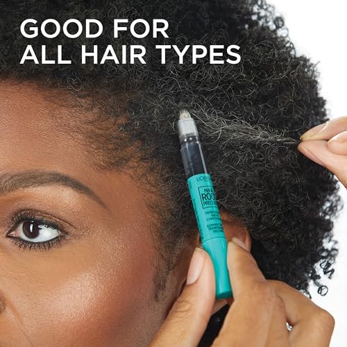 L¡¯Oreal Paris Magic Root Precision Temporary Gray Hair Color Concealer Brush, 4 Dark Brown, 0.05 fl; oz.