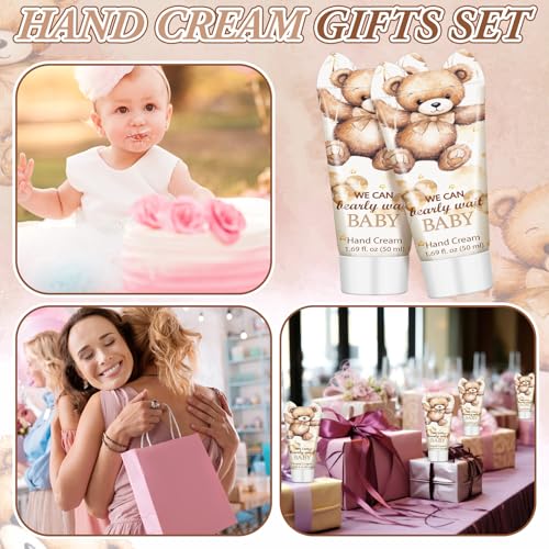 25 Pack We Can Bearly Wait Baby Shower Hand Cream Bulk Bear Baby Shower Favors for Guests Travel Size Hand Lotion Bulk for Gender Reveal Favors Souvenirs Bags Stuffers Appreciation Thank You Gifts