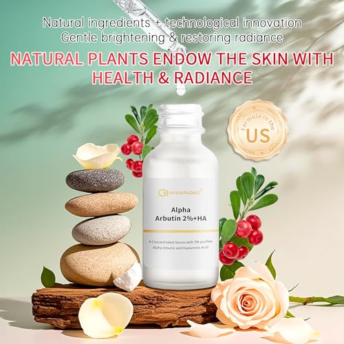 Alpha Arbutin 2% Serum for Dark Spots, Acne Scars, Pore Minimizer, Hydration & Removing Pigmentation - Hyaluronic Acid Serum, 1 Pcs 30 ML- 1 Fl Oz