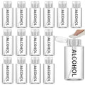 Layhit 18 Pcs 10 oz Alcohol Pump Dispenser Bottle Alcohol Push Down Liquid Dispenser Empty Pumping Bottle Refillable Cosmetic Container for Personal, Salon, Nail Care, Hospital Use (Black)