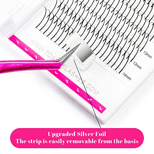 TDANCE Spikes Lash Extensions Matte Black Premade Lash Spikes Eyelash Extensions(Spikes-0.07-D,14-19 mm)