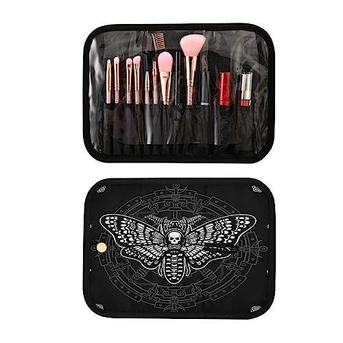 MNSRUU Toiletry Bag Moth Butterfly Black Hanging Makeup Bag for Toiletries 3 PCS Travel Toiletry Organizer Bags Portable Clear Toiletry Kit