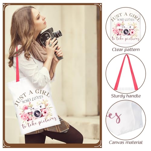 Geiserailie 11 Pcs Photographer Gifts for Camera Lovers Christmas Birthday Gifts Set for Women Photography Lovers Include Inspirational Canvas Bag Makeup Bag Hat Socks Keychain Cup Notebook Pen