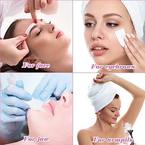 Tudomro 2000 Pcs Large Non-Woven Body Strips for Epilating and Waxing - 2.8 x 7.9 Inch Wax Paper for Women and Men, Arms, Legs, Armpit Hair Removal, White