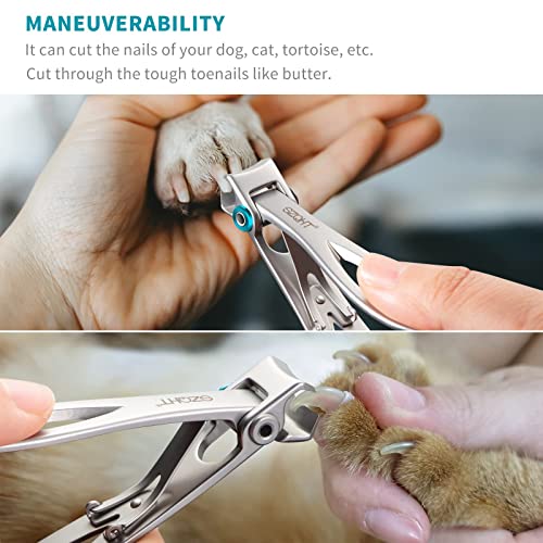 SZQHT Extra Wide Jaw Opening Nail Clippers for Thick Nails Cutter for Ingrown Toenail Clippers & Fingernails Manicure Set,Pedicure Kit,Men & Women(Silver) (Pack of 2)