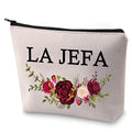BLUPARK Boss Lady Gift La Jefa Makeup Bag Mexicana Gift Latina Boss Cosmetic Bag for Girl Boss (LA JEFA)