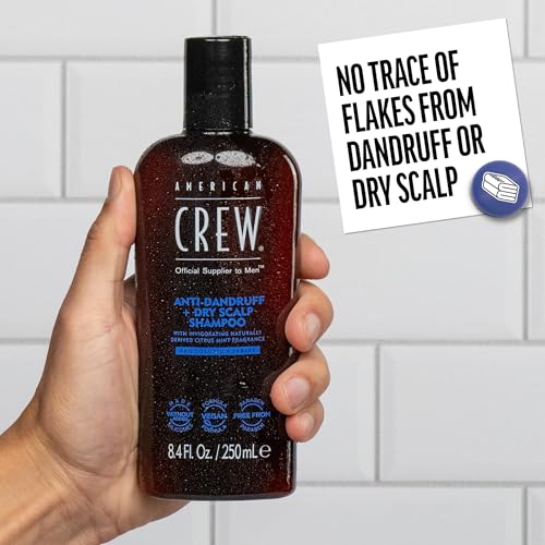 AMERICAN CREW Anti-Dandruff + Dry Scalp Shampoo for Men,Citrus Mint Scent,8.4 fl oz,(Pack of 2)
