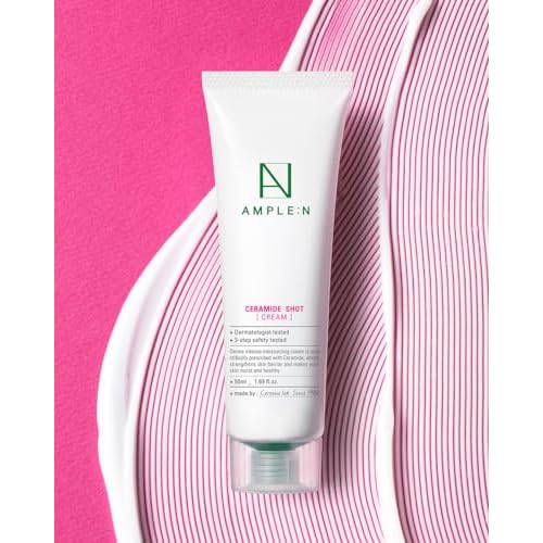 COR?ANA AMPLE:N Ceramide Shot Cream - Hydrating Moisturizer Unscented for Dry and Sensitive Skin ? Strengthening Skin Barrier ? Skin Repair Cream for Rough Skin,1.69 oz.