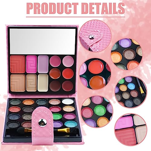 FantasyDay All-in-one Holiday Makeup Gift Set | Full Makeup Kit for Women Essential Starter Bundle Include 20 Highly Pigmented Shimmer Eyeshadow Palette,3 Blush,3 Face Powder, 6 Lipgloss, Brush