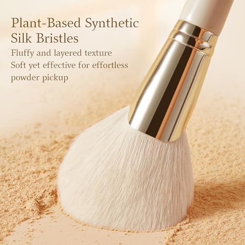 Bisque Series Small Shader Brush for Detailed Eyeshadow Application Painted Birch Handle with Soft Nylon Bristles MJ911