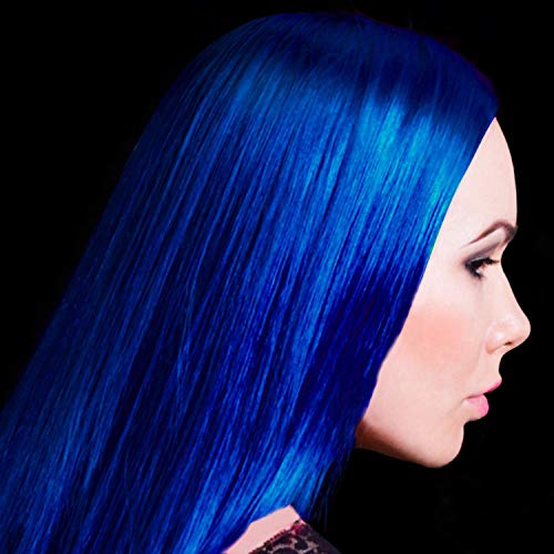 MANIC PANIC Amplified Rockabilly Blue Temporary Hair Color Spray - Vivid Cobalt Blue Hair Color for Women & Men - Multi-Use Root Touch Up Spray Easily Washes Out - Vegan & Cruelty-Free (3.4oz)