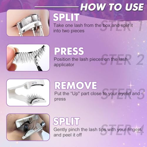 Hunnyfit Magnetic Lashes,Magnetic Eyelashes with Applicator,Magnetic Eyelashes Natural Look,Reusable Magnet Lashes No Glue Needed Soft Lashes Kit(Natural+Simple+Fuller)