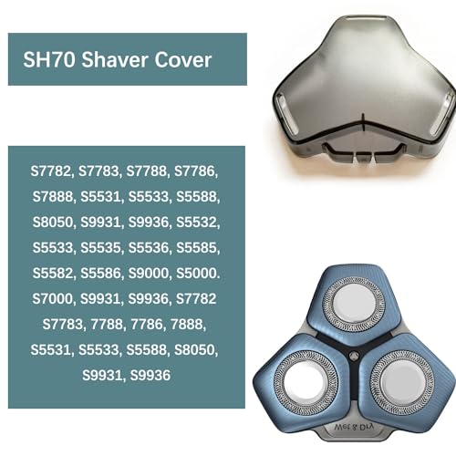 Shaver Head Cover Cap Cover for S5000 S7000 S9000 Series SH50 SH70 SH90, and Cleaning Brush 1Pack, Razor Cover Guard for Model S7782 S7783 7788 7786 7888 S5531 S5533 S5588 S8050 S993
