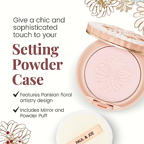 Paul & Joe Setting Powder Case Only, Refill Sold Separately, All-Day Lightweight Compact Powder, Ideal Face Makeup for Setting a Flawless Look and Controlling Oil