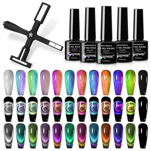 12 Colors Cat Eye Gel and Multi-Function Magnetic Stick for Nails Strong Magnetism