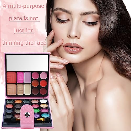FantasyDay All-in-one Holiday Makeup Gift Set | Full Makeup Kit for Women Essential Starter Bundle Include 20 Highly Pigmented Shimmer Eyeshadow Palette,3 Blush,3 Face Powder, 6 Lipgloss, Brush