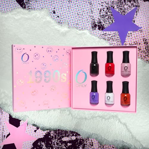 Orly Nail Polish 1990s Collection | Grunge Glam & Edgy Hues perfect for Autumn Manicures (6PIX Collection, 0.6 fl oz)