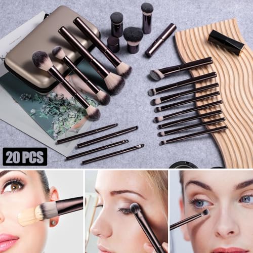 BS-MALL Makeup Brushes Set Pro ? 22 Pcs Foundation Concealer Blush Eyeshadow Brush with Portable Cosmetic Case for Travel & Events