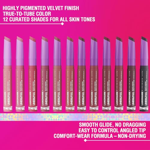 LANGMANNI 8Pcs 2-in-1 Velvet Matte Lipstick Set | All-in-One Lip Liner & Full-Size Lipstick in Unique Teardrop Shape,Gift For Women Makeup Set