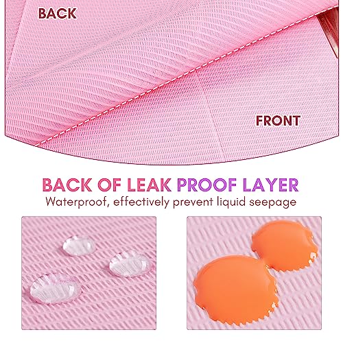 Makartt Poly Nail Gel Kit, Clear Pink Spring Summer Color Nail Extension Set Bundle with Disposable Nail Mats,50Pcs Pink Fordable Nail Paper Towels for Table Acrylic Nail Practice Sheet