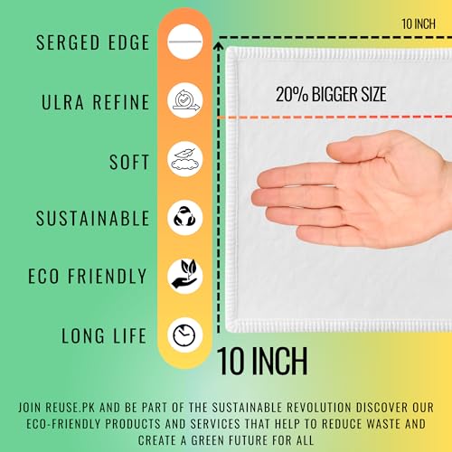 18 Reusable Tissues with 2 extra tissue, Travel Size Cloth Tissue Pack Made of Soft Cotton- Washable Facial White handkerchiefs - Eco Friendly Fabric with Zero Waste Cloths