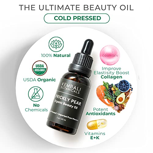 Prickly Pear Seed Oil, Organic, 100% Pure, Cold-Pressed-Unrefined, for Skin, Hair, Nails. Premium Quality, Imported from Morocco