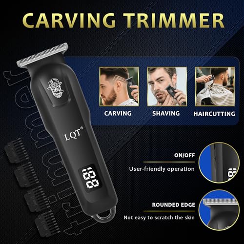 Hair Clippers for Men 4-in-1 Cordless Clippers Set Beard and Mustache Trimmer for Men Electric Shaver Nose and Ear Hair Trimmer with Comb, Wrap, Bag, Men's Birthday Christmas Valentine's Day Gifts