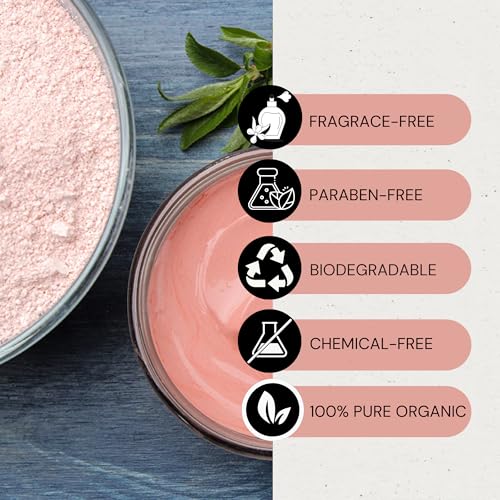 Schizandu Organics Clay Cleansing Bar Soap, Organic Herbal Skin Detox with French Pink Clay | 4 oz. | 100% Pure, Natural Luxury For Skin and Body Detoxification, Moisturizing, Nourishing Beauty Bar