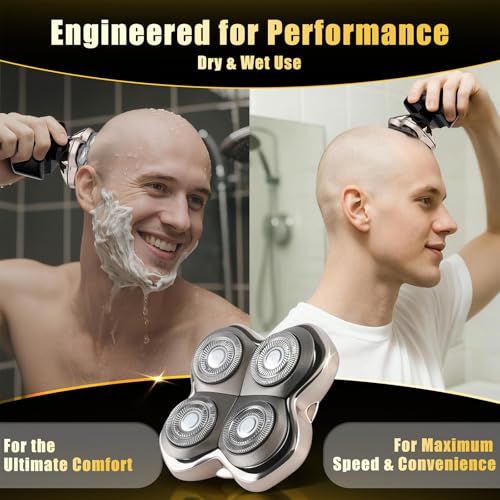 Razor Replacement Blades - for Forte PRO 4 Head Compatible with Skull Shaver Pitbull Pro - for Pitbull Silver Gold PRO SX5 & Palm MX5 & Butterfly Kiss Pro - Bald Men Electric Shavers Accessories