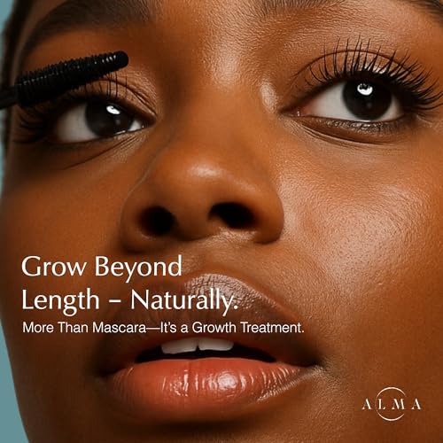 Eyelash Growth Mascara,Eyelash Extensions Safe, Water Based, Oil Free, Peptide Booster Infused, Nourishing, Vegan, Cruelty Free, Black