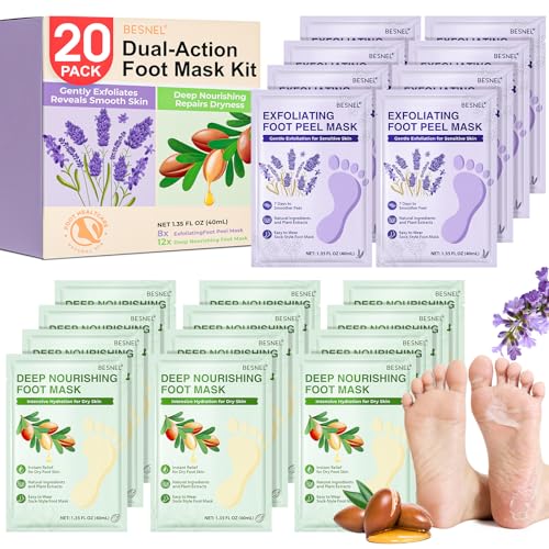 Foot Peeling 8Pcs£¦12Pcs Moisturizing Foot Mask, Exfoliator Peel Calluses Dead Skin Callus Remover, Hydrating Foot Masks for Dry Cracked Feet, Repair Rough Heels£¦Dry Skin for Baby Soft and Smooth Feet