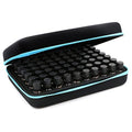 Hipiwe 70 Essential Oils Carrying Case Holds 5ml, 10ml, 15ml Bottles Hard Shell Exterior EVA Essential Oils Storage Organzier Bag with Foam Insert and Carrying Handle, Blue